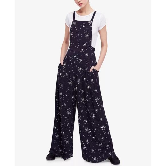 Free People Sweet In The Streets Convertible Onesie Black Size XS - Picture 1 of 9